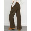 image:imageATHMILE Wide Leg Sweatpants High Waisted Double Waisted Baggy Sweat Pants Fashion Teen Girl Drawstring Athletic JoggersBrown