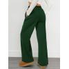 image:imageATHMILE Wide Leg Sweatpants High Waisted Double Waisted Baggy Sweat Pants Fashion Teen Girl Drawstring Athletic JoggersDark Green