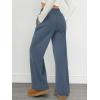 image:imageATHMILE Wide Leg Sweatpants High Waisted Double Waisted Baggy Sweat Pants Fashion Teen Girl Drawstring Athletic JoggersGrey Blue