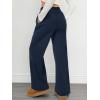 image:imageATHMILE Wide Leg Sweatpants High Waisted Double Waisted Baggy Sweat Pants Fashion Teen Girl Drawstring Athletic JoggersNavy Blue