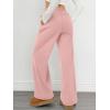 image:imageATHMILE Wide Leg Sweatpants High Waisted Double Waisted Baggy Sweat Pants Fashion Teen Girl Drawstring Athletic JoggersPink