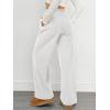 image:imageATHMILE Wide Leg Sweatpants High Waisted Double Waisted Baggy Sweat Pants Fashion Teen Girl Drawstring Athletic JoggersWhite