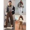 image:imageATHMILE Womens Sweatpants 2026 Fall Baggy Wide Leg Sweatpant Fleece Lined Straight Leg Sweat PantsBlue