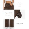 image:imageATHMILE Womens Sweatpants 2026 Fall Baggy Wide Leg Sweatpant Fleece Lined Straight Leg Sweat PantsBrown