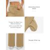 image:imageATHMILE Womens Sweatpants 2026 Fall Baggy Wide Leg Sweatpant Fleece Lined Straight Leg Sweat PantsLight Brown