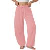 image:imageATHMILE Barrel Sweatpants Women Fall Fashion Wide Leg Pants 2026 Baggy Lounge Comfy Flowy Sweat Pants with PocketsPink