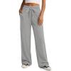 image:imageATHMILE Wide Leg Sweatpants High Waisted Double Waisted Baggy Sweat Pants Fashion Teen Girl Drawstring Athletic JoggersGrey