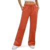 image:imageATHMILE Womens Sweatpants 2026 Fall Baggy Wide Leg Sweatpant Fleece Lined Straight Leg Sweat PantsOrange