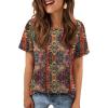 image:imageATHMILE Womens T Shirt Summer Tops Short Sleeve Fashion School Teachers Clothes 2026 Spring Beach Vacation TrendyPaisley