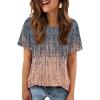 image:imageATHMILE Womens T Shirt Summer Tops Short Sleeve Fashion School Teachers Clothes 2026 Spring Beach Vacation TrendyTiedye Coral