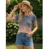image:imageATHMILE Womens T Shirt Summer Tops Short Sleeve Fashion School Teachers Clothes 2026 Spring Beach Vacation TrendyTiedye Coral