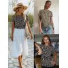 image:imageATHMILE Womens T Shirt Summer Tops Short Sleeve Fashion School Teachers Clothes 2026 Spring Beach Vacation TrendyYellowleopard