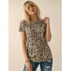 image:imageATHMILE Womens T Shirt Summer Tops Short Sleeve Fashion School Teachers Clothes 2026 Spring Beach Vacation TrendyYellowleopard