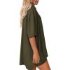 image:imageATHMILE Womens Two Piece Short Lounge Sets Spring Summer Casual Oversized Shirts Airport Travel Outfit Beach Vacation 2026Army Green