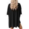 image:imageATHMILE Womens Two Piece Short Lounge Sets Spring Summer Casual Oversized Shirts Airport Travel Outfit Beach Vacation 2026Black