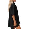 image:imageATHMILE Womens Two Piece Short Lounge Sets Spring Summer Casual Oversized Shirts Airport Travel Outfit Beach Vacation 2026Black