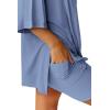 image:imageATHMILE Womens Two Piece Short Lounge Sets Spring Summer Casual Oversized Shirts Airport Travel Outfit Beach Vacation 2026Blue
