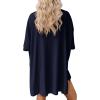image:imageATHMILE Womens Two Piece Short Lounge Sets Spring Summer Casual Oversized Shirts Airport Travel Outfit Beach Vacation 2026Navy