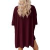 image:imageATHMILE Womens Two Piece Short Lounge Sets Spring Summer Casual Oversized Shirts Airport Travel Outfit Beach Vacation 2026Wine Red