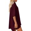 image:imageATHMILE Womens Two Piece Short Lounge Sets Spring Summer Casual Oversized Shirts Airport Travel Outfit Beach Vacation 2026Wine Red