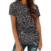 image:imageATHMILE Womens T Shirt Summer Tops Short Sleeve Fashion School Teachers Clothes 2026 Spring Beach Vacation TrendyGreyleopard