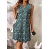 image:imageATHMILE Summer Dresses for Women 2026 Beach Vacation Clothes V Neck Henley Button Holiday Sundresses Pockets Date OutfitsBlue Flowers