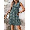 image:imageATHMILE Summer Dresses for Women 2026 Beach Vacation Clothes V Neck Henley Button Holiday Sundresses Pockets Date OutfitsBlue Flowers