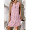 image:imageATHMILE Summer Dresses for Women 2026 Beach Vacation Clothes V Neck Henley Button Holiday Sundresses Pockets Date OutfitsPink Polka Dots