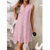 image:imageATHMILE Summer Dresses for Women 2026 Beach Vacation Clothes V Neck Henley Button Holiday Sundresses Pockets Date OutfitsPink Polka Dots