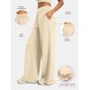 image:imageATHMILE Womens Wide Leg Sweatpants High Waisted Baggy Lounge Pants with Pockets Drawstring Comfy Casual Athletic PalazzoApricot