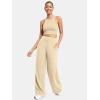 image:imageATHMILE Womens Wide Leg Sweatpants High Waisted Baggy Lounge Pants with Pockets Drawstring Comfy Casual Athletic PalazzoApricot