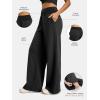 image:imageATHMILE Womens Wide Leg Sweatpants High Waisted Baggy Lounge Pants with Pockets Drawstring Comfy Casual Athletic PalazzoBlack