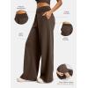 image:imageATHMILE Womens Wide Leg Sweatpants High Waisted Baggy Lounge Pants with Pockets Drawstring Comfy Casual Athletic PalazzoCoffee Brown