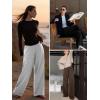 image:imageATHMILE Womens Wide Leg Sweatpants High Waisted Baggy Lounge Pants with Pockets Drawstring Comfy Casual Athletic PalazzoGrey