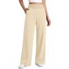 image:imageATHMILE Womens Wide Leg Sweatpants High Waisted Baggy Lounge Pants with Pockets Drawstring Comfy Casual Athletic PalazzoApricot