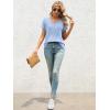 image:imageATHMILE T Shirts Short Sleeve V Neck Tees for Women Fashion Tops Trendy Lightweight Casual Summer Outfits Clothes 2026 BeachIce Bue