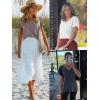 image:imageATHMILE T Shirts Short Sleeve V Neck Tees for Women Fashion Tops Trendy Lightweight Casual Summer Outfits Clothes 2026 BeachIce Bue