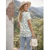 image:imageATHMILE T Shirts Short Sleeve V Neck Tees for Women Fashion Tops Trendy Lightweight Casual Summer Outfits Clothes 2026 BeachMultileaf