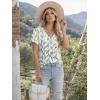 image:imageATHMILE T Shirts Short Sleeve V Neck Tees for Women Fashion Tops Trendy Lightweight Casual Summer Outfits Clothes 2026 BeachMultileaf