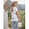 image:imageATHMILE T Shirts Short Sleeve V Neck Tees for Women Fashion Tops Trendy Lightweight Casual Summer Outfits Clothes 2026 BeachWhiteflower