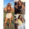 image:imageATHMILE Womens Halter Tank Tops Sexy Backless Double Lined Basic Shirts Y2K Trendy Going Out TopsBrown