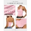 image:imageATHMILE Womens Halter Tank Tops Sexy Backless Double Lined Basic Shirts Y2K Trendy Going Out TopsPink