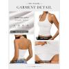 image:imageATHMILE Womens Halter Tank Tops Sexy Backless Double Lined Basic Shirts Y2K Trendy Going Out TopsWhite