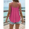 image:imageATHMILE Womens Tank Tops Sleeveless Summer Top Spaghetti Strap Spring Shirt Loose Fit Beach Vacation 2026 CasualHot Pink