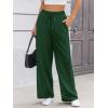 image:imageATHMILE Sweatpants Women Wide Leg High Waisted Baggy Lounge Casual Cotton Pants Fashion Y2K Gym Clothes for Fall WinterDark Green