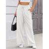 image:imageATHMILE Sweatpants Women Wide Leg High Waisted Baggy Lounge Casual Cotton Pants Fashion Y2K Gym Clothes for Fall WinterWhite
