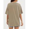 image:imageATHMILE Womens Oversized T Shirts Casual Tee Workout Tops Gym Clothes Summer Loose Fit Short Sleeve Graphics Basic Y2K 2026Sunflower Print Khaki