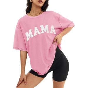 image:imageATHMILE Womens Oversized T Shirts Casual Tee Workout Tops Gym Clothes Summer Loose Fit Short Sleeve Graphics Basic Y2K 2026Mamapink