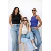 image:imageATHMILE Womens Double Lined Crop Tank Tops Casual Basic Shirts Sleeveless Workout Tops Cute Summer Clothes Teen GirlsHaze Blue