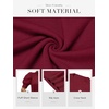 image:imageATHMILE Short Sleeve Sweater for Women 2026 Spring Summer Blouses Crewneck Knit Puff Sleeve Dressy Casual Trendy ShirtsAwine Red